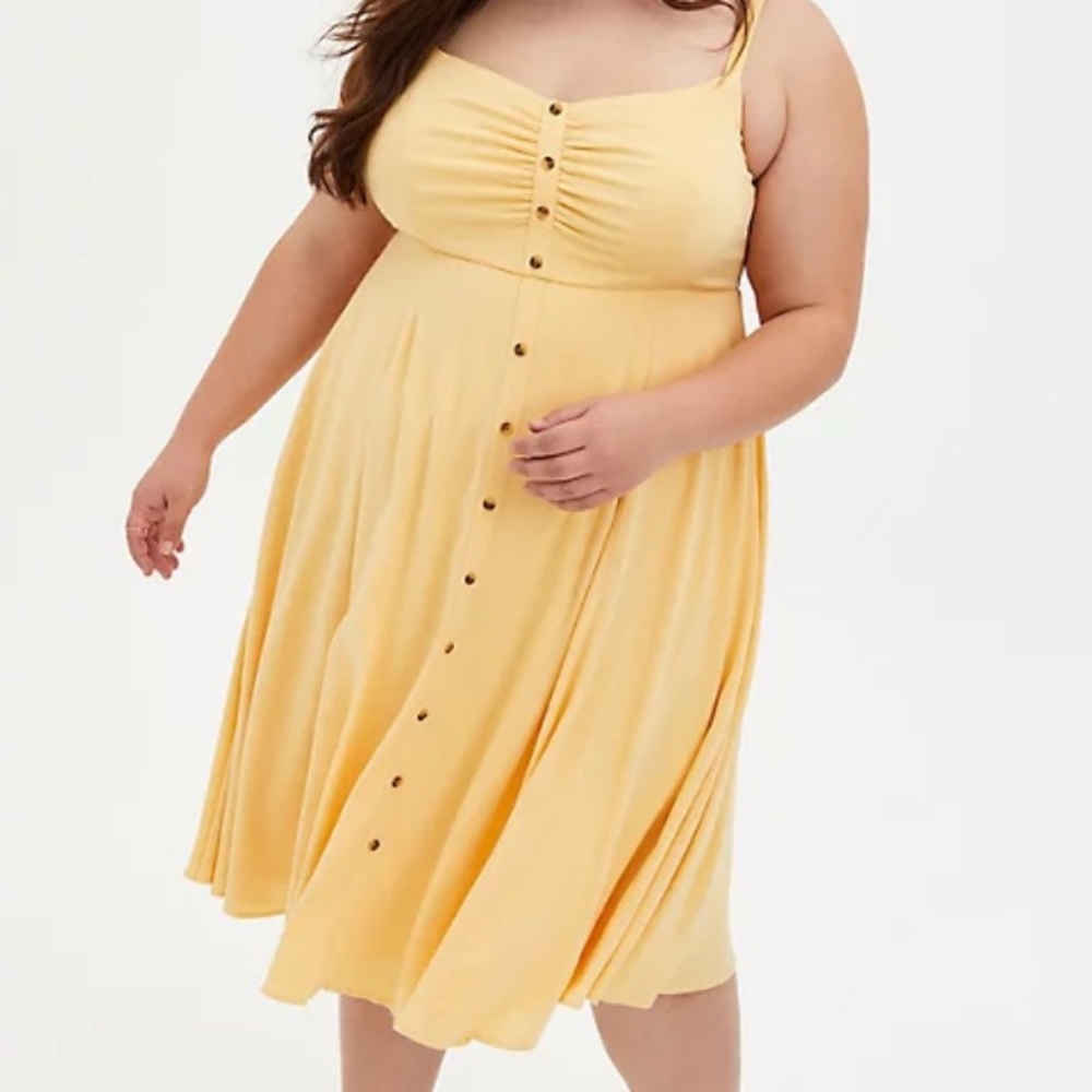 Torrid Yellow Midi Dress